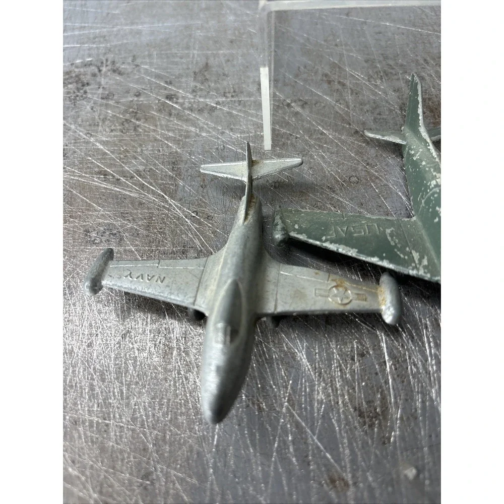 Vintage Tootsie Toy Plane F9F-2 Navy Panther X2 Cargo Ship Midgetoy Metal‎ Toys